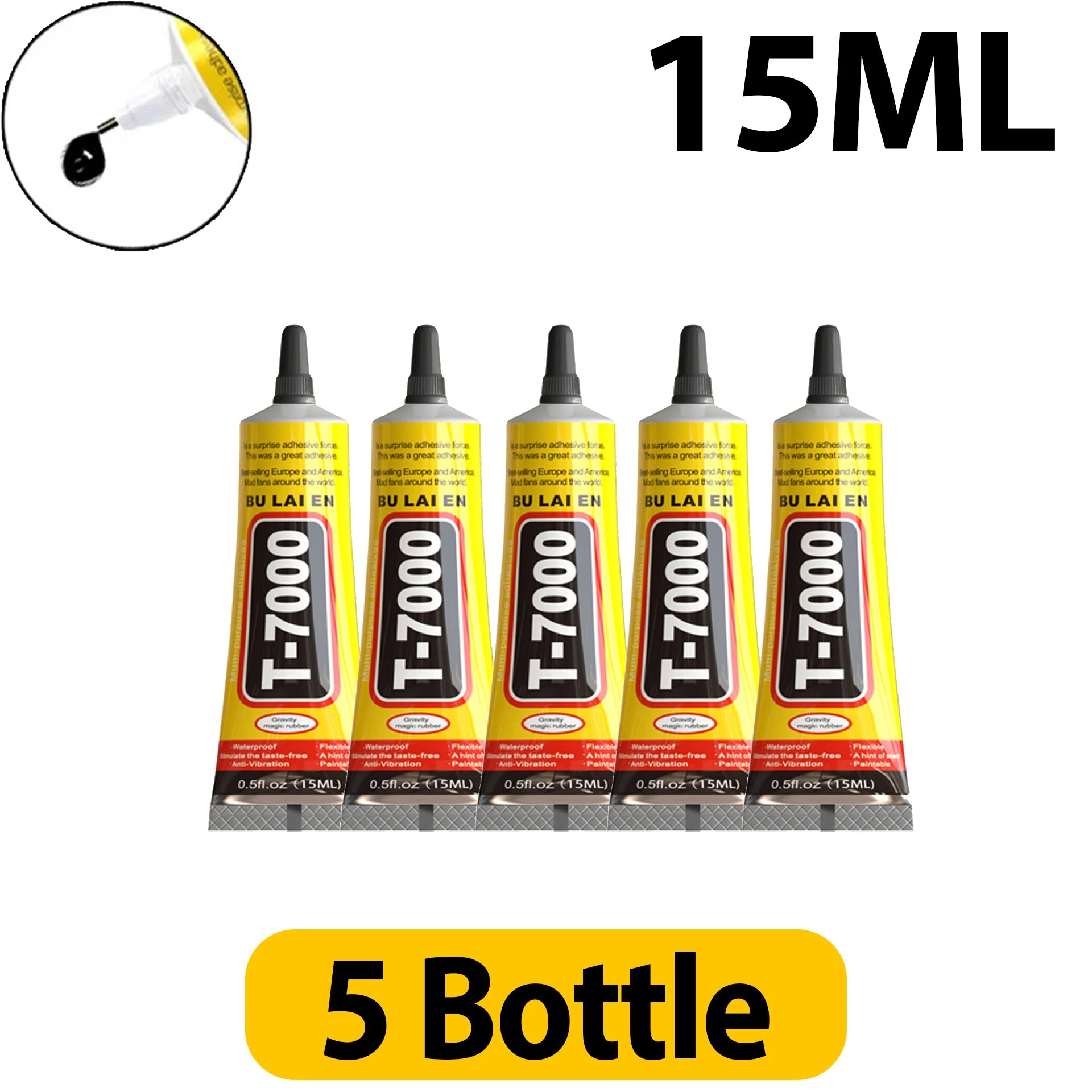 1/5Pcs B7000 T-7000 Super Glue Mobile Phone Screen Repair Adhesive Diamond Jewelry DIY Tools Kit - Glass Glue Repair Point