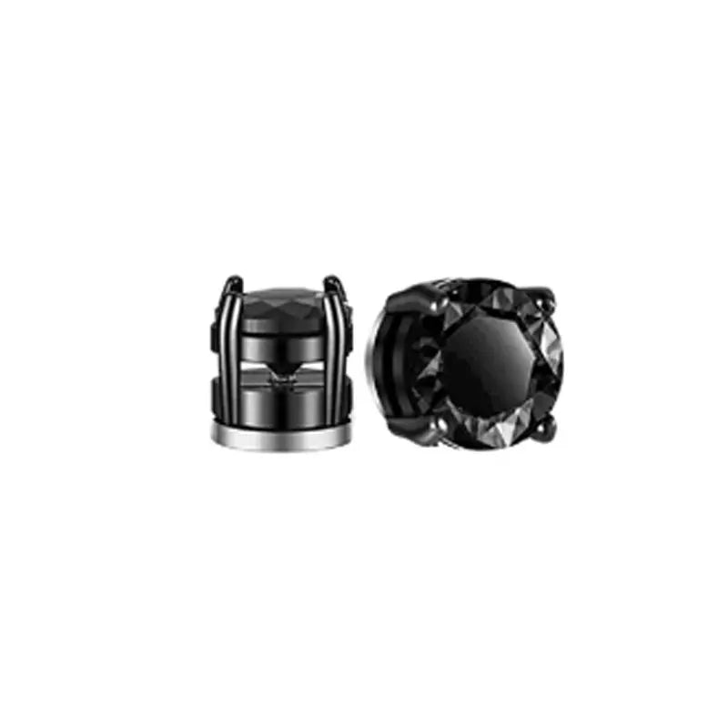 1-10 pairs of men's fashionable ear hole free magnet zircon stainless steel false earring set