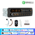 1 Din MP3 Retro Style Car Radio Bluetooth AUX FM AM RDS EQ QC3.0 Voice Control 12V Multimedia Stereo Head Unit USB TF Player
