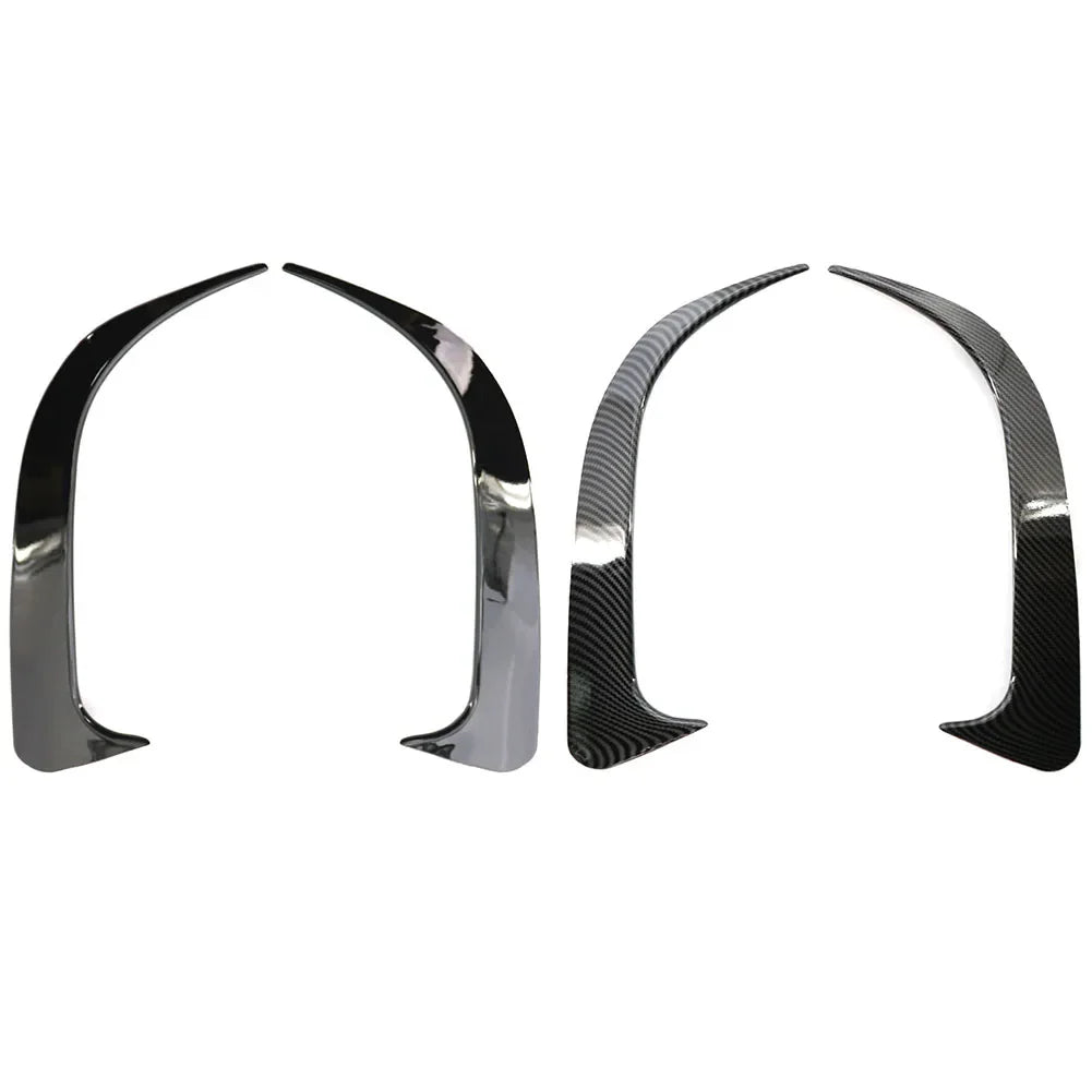 1 Pair ABS Carbon Fiber Look Rear Bumper Spoiler Air Vent Cover Side Canard for Mercedes-Benz 45 AMG W117 CLA 200 250 2014-2018