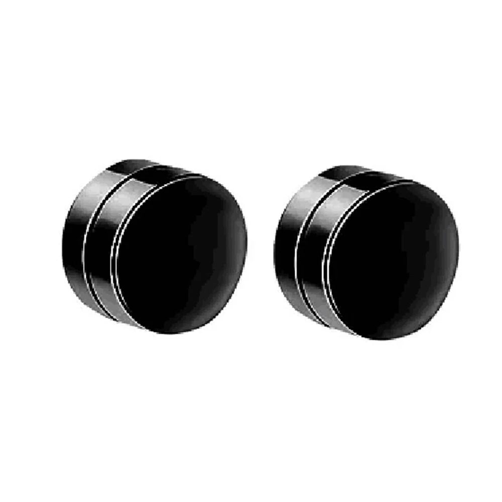 1-10 pairs of men's fashionable ear hole free magnet zircon stainless steel false earring set
