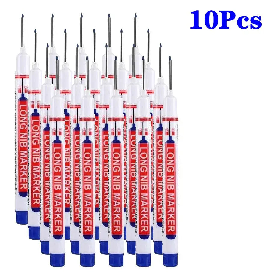 1-40PCS 20mm Deep Hole Long Nib Head Markers For Metal Perforating Pen Waterproof Bathroom Woodworking Decoration Multi-Purpose