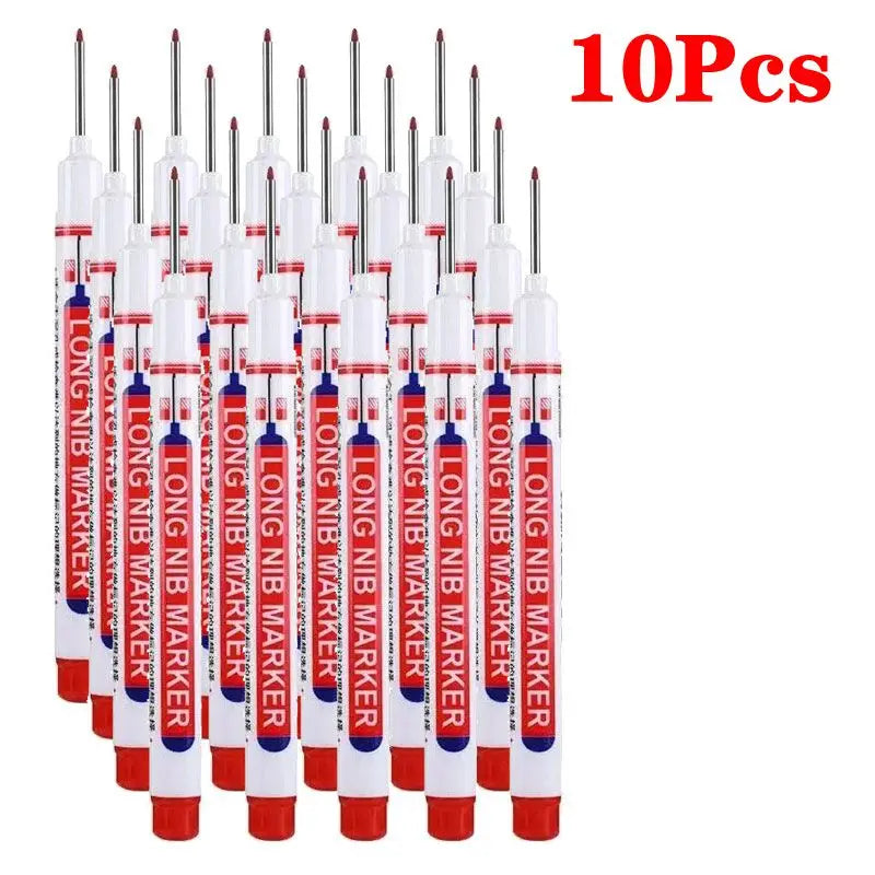1-40PCS 20mm Deep Hole Long Nib Head Markers For Metal Perforating Pen Waterproof Bathroom Woodworking Decoration Multi-Purpose